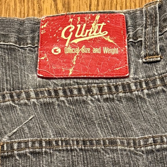 G-Unit Men's Jean Shorts Size‎ 40 Gray Baggy Hip Hop Y2K 00s Official Style - Picture 6 of 8